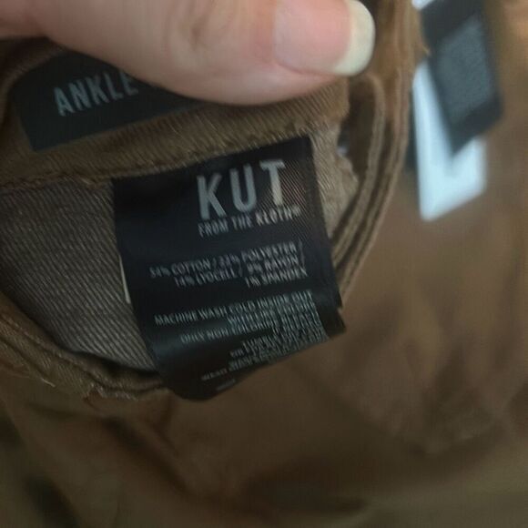 KUT from the‎ kloth brown straight leg jeans ankle length hiking outdoor - Picture 5 of 8
